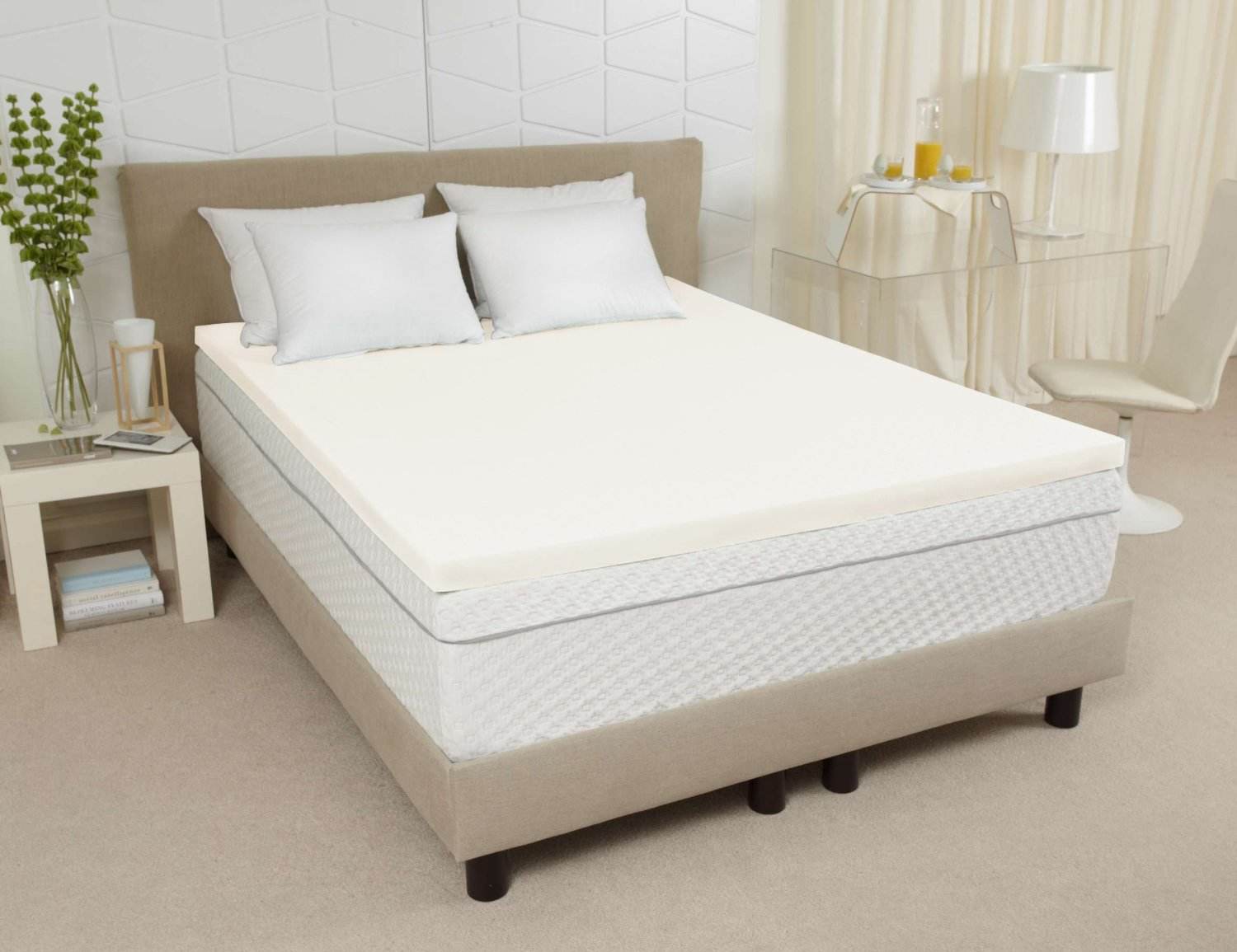 memory foam pillowtop mattress topper