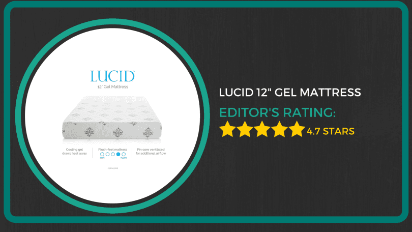 lucid 12 inch ventilated gel memory mattress